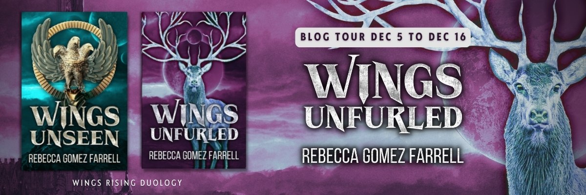 Promo graphic featuring the book covers of Wings Unseen and Wings Unfurled